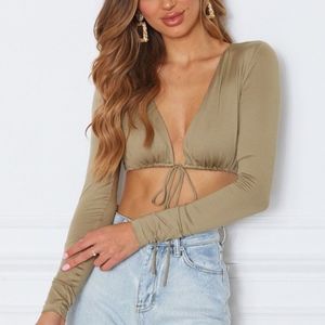 Mimosa Crop Top - Khaki